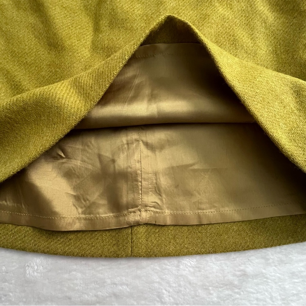 Boden Mustard Green Wool Pencil Skirt, Size 10 - Picture 7 of 10